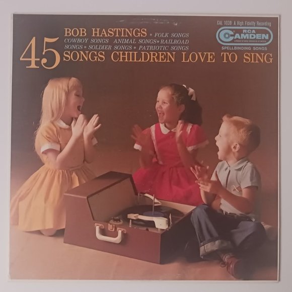 Vintage Bob Hastings 45 Songs Children Love To Sing vinyl record, 1960 original - Picture 2 of 9